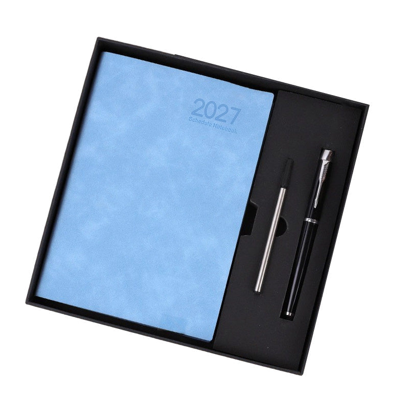 2027 Minimalistischer Tagesplaner Notizbuch