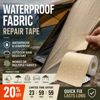 ⛺ JETZT 50 % RABATT! ✨ Selbstklebender Reparaturflicken für Planen, wasserdichtes Reparaturband aus Stoff, regenfest und mit starker Klebekraft für Zelte, Planen, Rucksäcke und Regenschirme